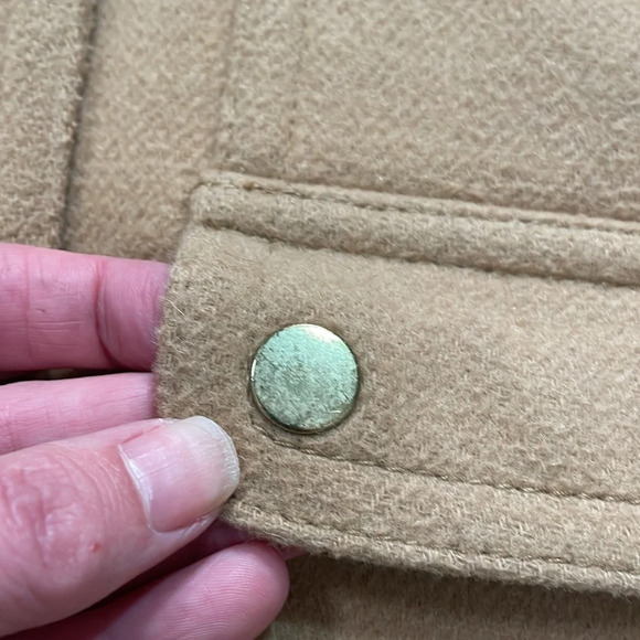 J Crew Factory Wool Blend Vail Chateau Parka Style E3931 Tan Size 8 - Picture 7 of 8